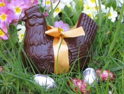Poule en chocolat
